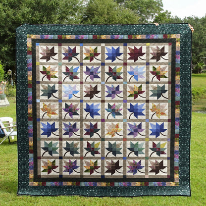 Autumn Leaves CLA0710011Q Quilt Blanket