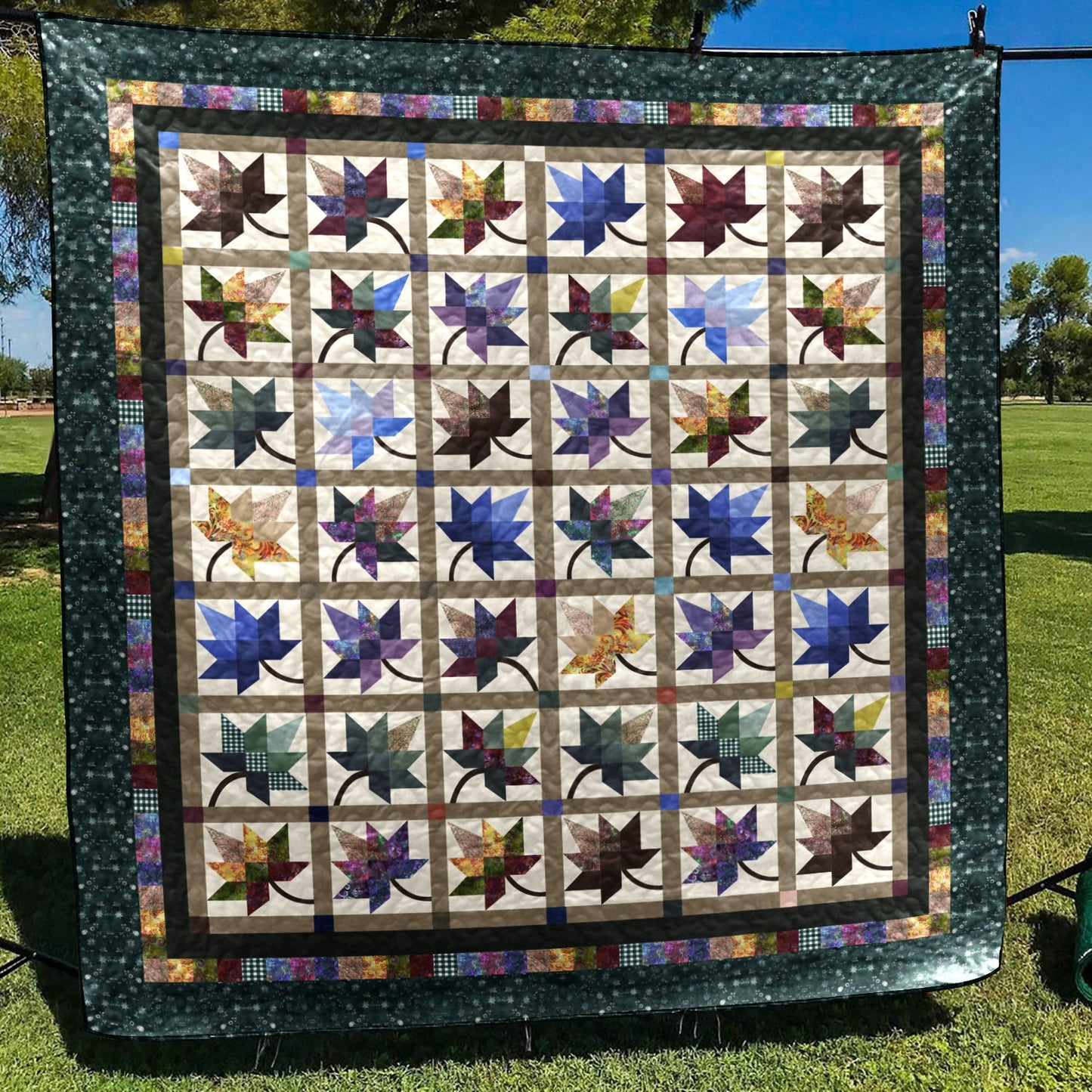 Autumn Leaves CLA0710011Q Quilt Blanket