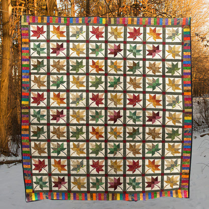 Autumn Leaves CLA1710023Q Quilt Blanket