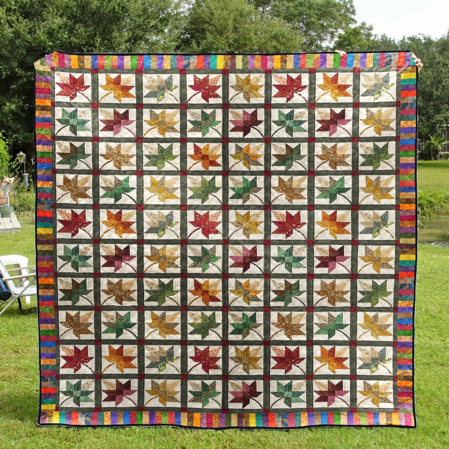 Autumn Leaves CLA1710023Q Quilt Blanket