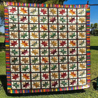 Autumn Leaves CLA1710023Q Quilt Blanket