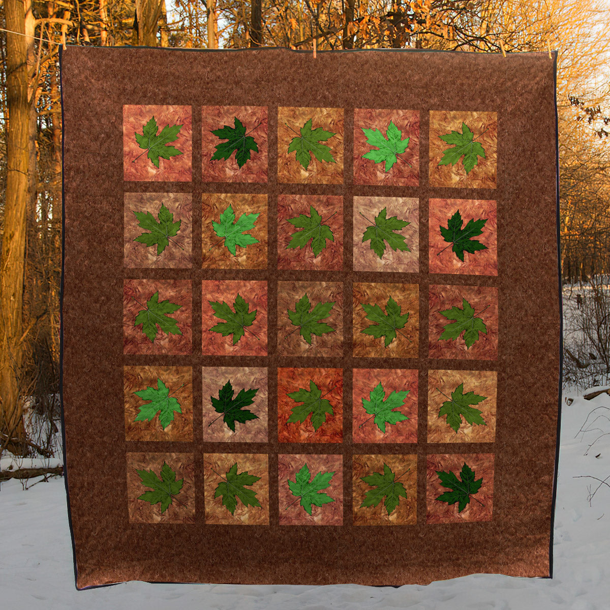 Autumn Leaves CLA2210023Q Quilt Blanket