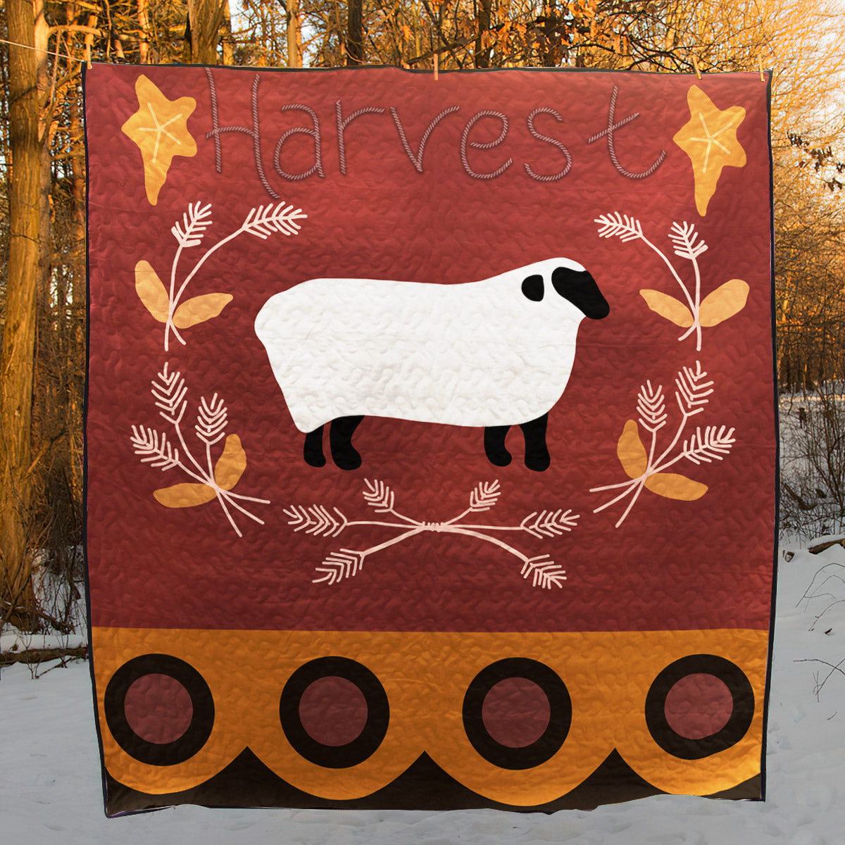 Autumn Sheep CLT2510015H Quilt Blanket