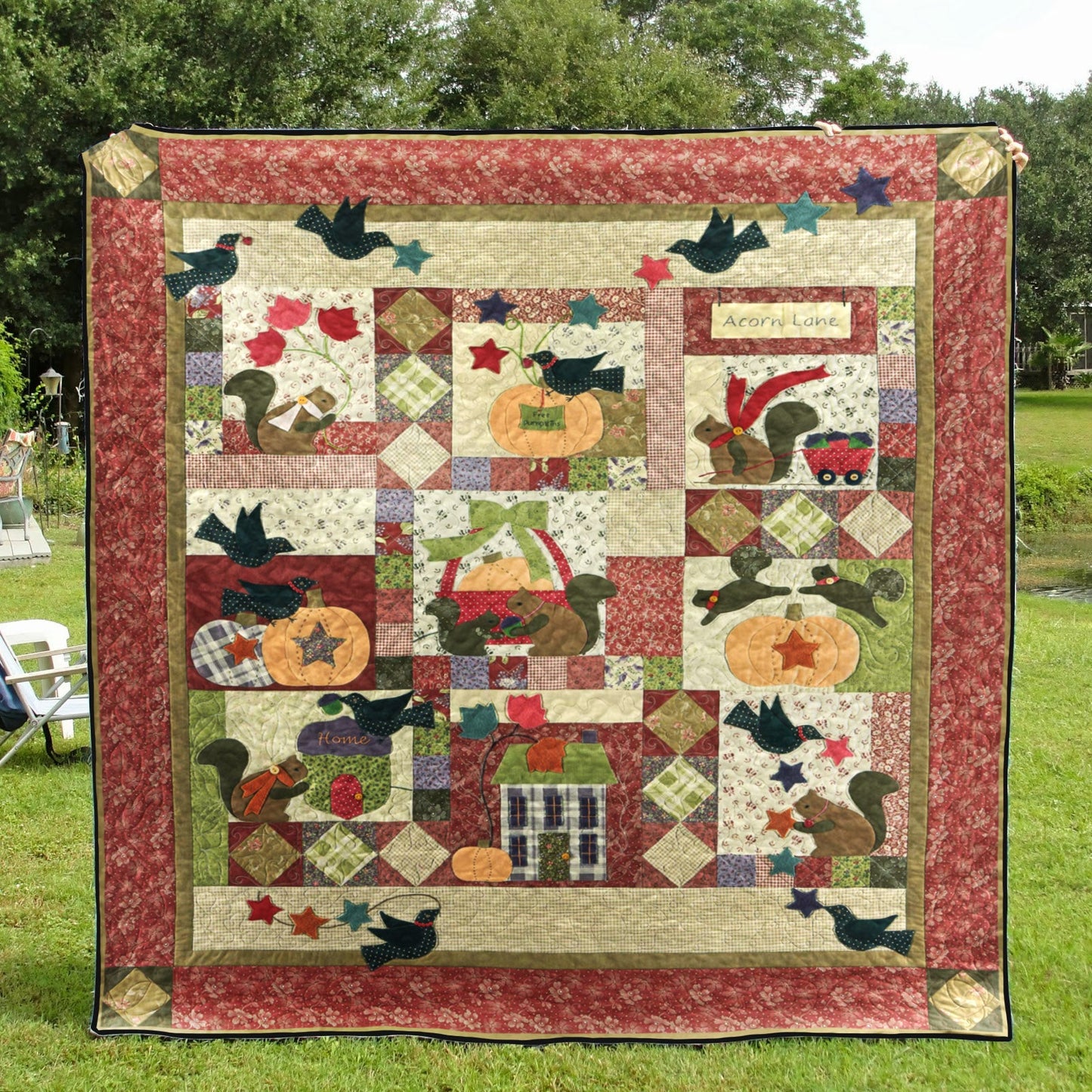 Autumn Squirrel CLT0511006H Quilt Blanket