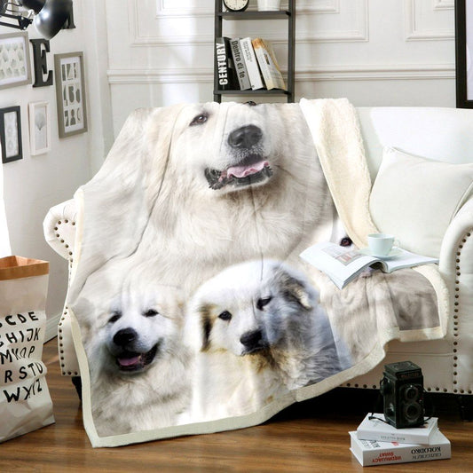 Awesome Great Pyrenees TL1211004TT Sherpa Fleece Blanket