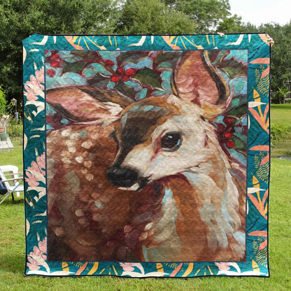Baby Deer Colorful Deer CLT190618 Quilt Blanket