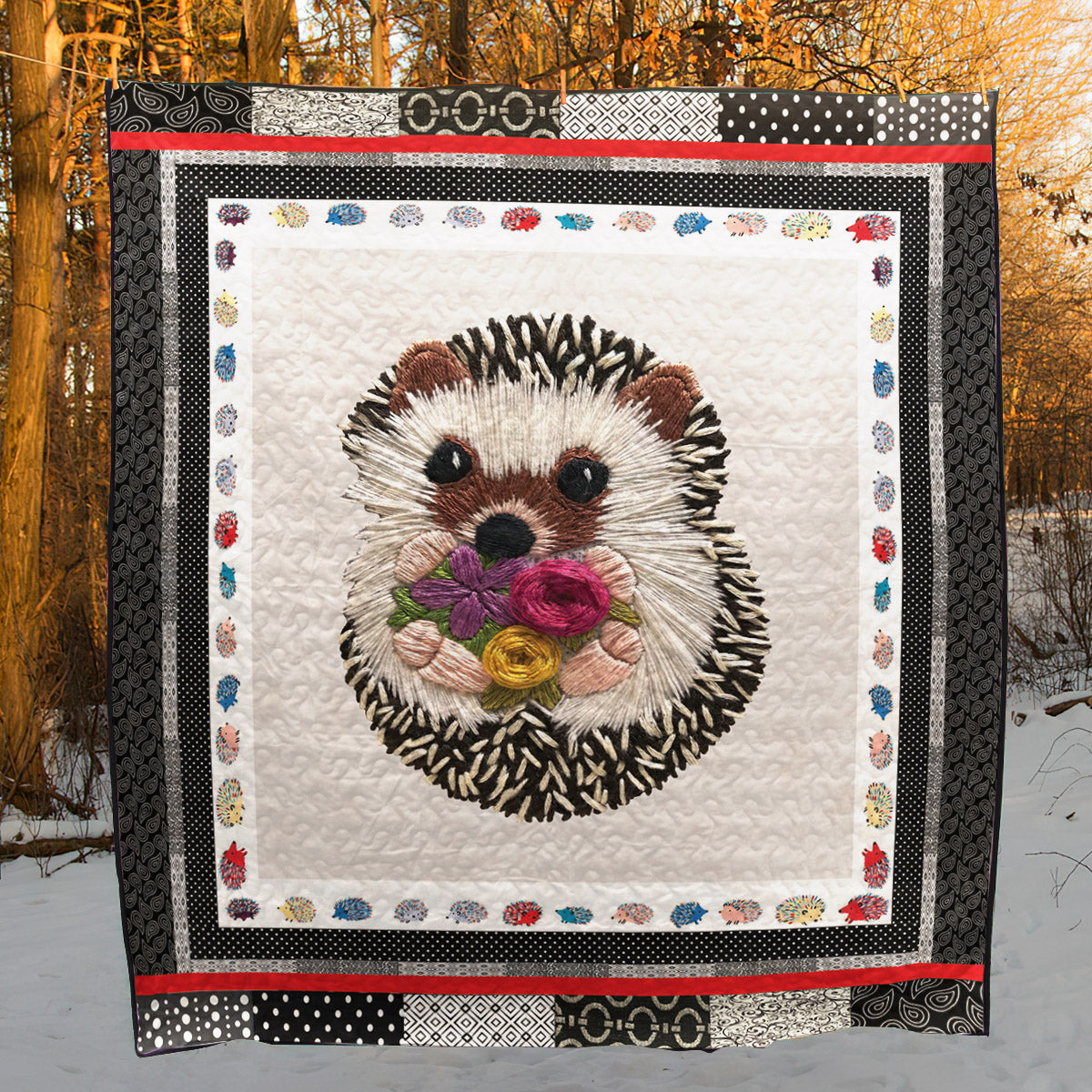 Baby Hedgehog CLT180604 Quilt Blanket