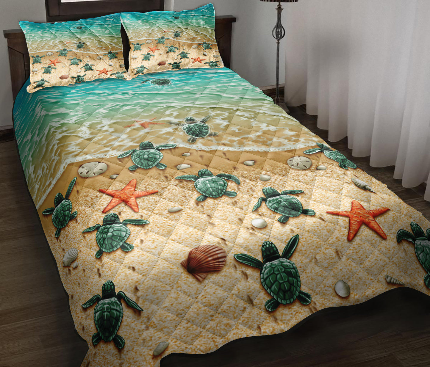 Baby Sea Turtle Quilt Bedding Set ND100903