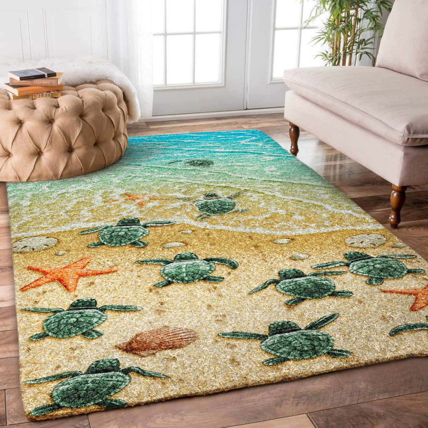 Baby Turtles On The Beach HN0810012R Rug