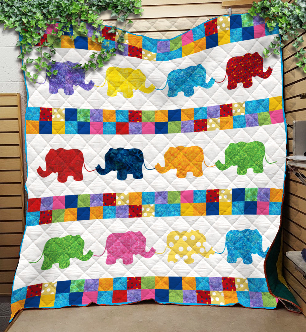 Baby Elephants HN141006D Quilt Blanket