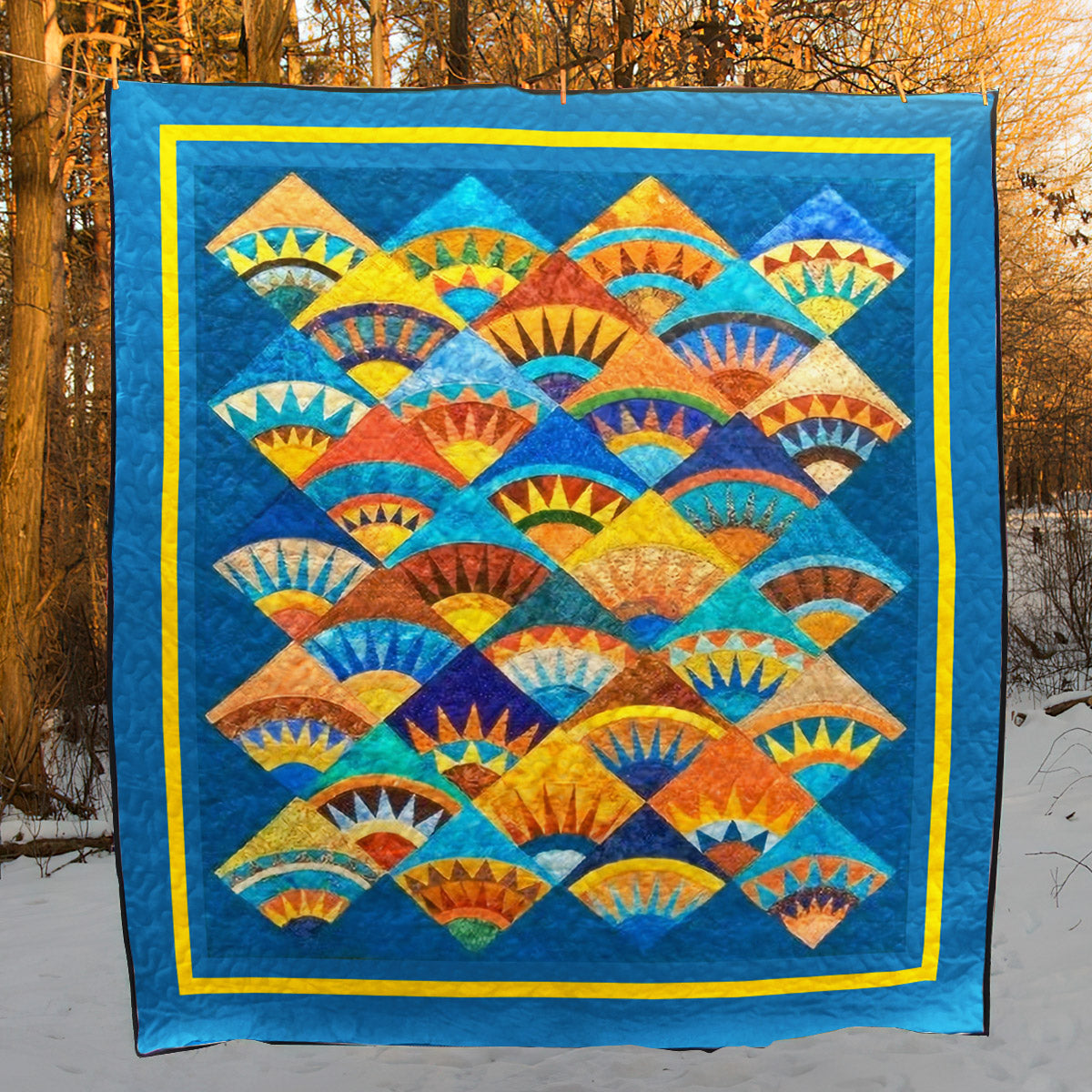 Baja Sunrise CLA1810037Q Quilt Blanket