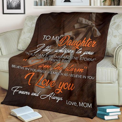 Ballet Dancer Mom To Daughter CLA1712797F Sherpa Fleece Blanket