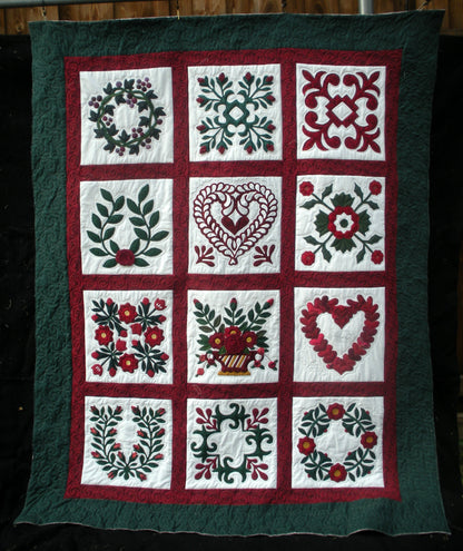 Baltimore Album Christmas CLA2111069Q Quilt Blanket