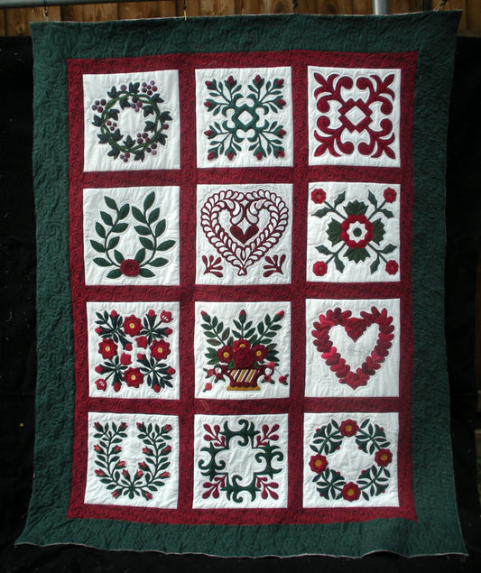 Baltimore Album Christmas CLA2111069Q Quilt Blanket