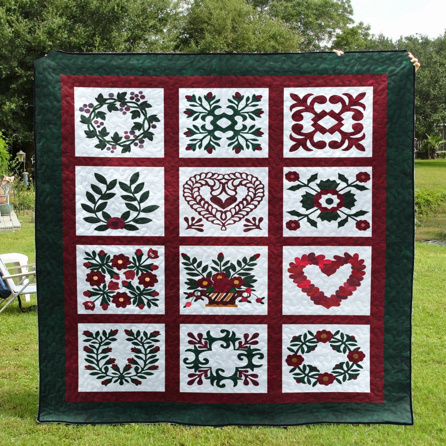 Baltimore Album Christmas CLA2111069Q Quilt Blanket