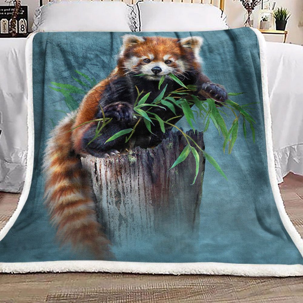 Bamboo Red Panda HN1411004F Sherpa Fleece Blanket