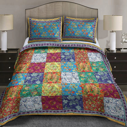 Barlow Floral Patchwork CLA29101259B Quilt Bedding Set