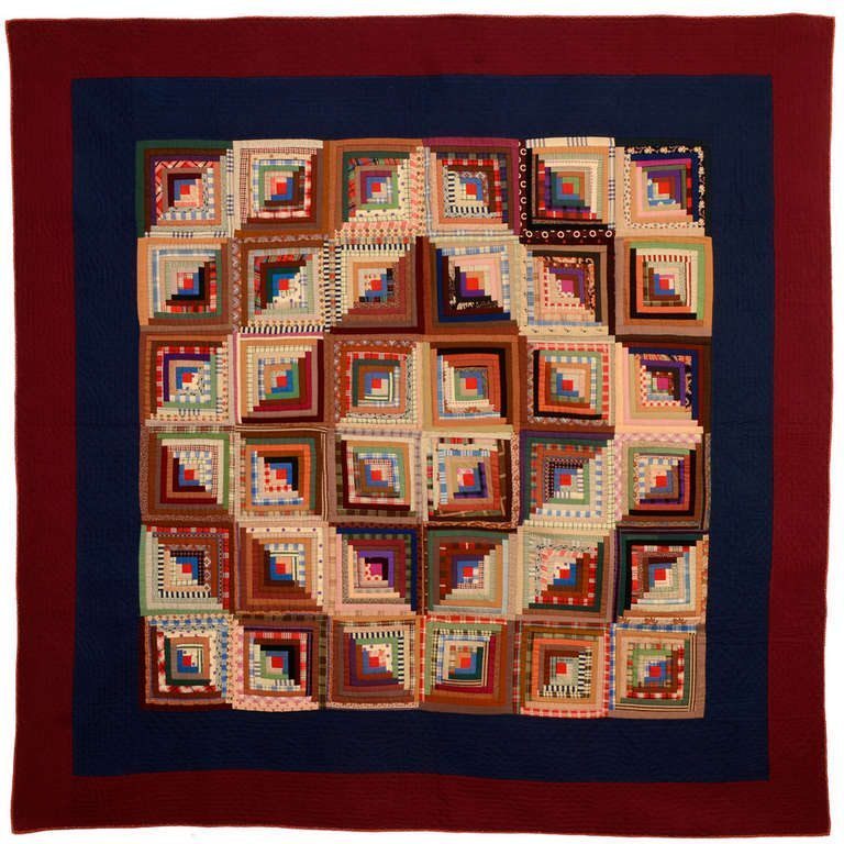 Barnraising Log Cabin Quilt CLM240667 Quilt Blanket