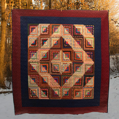 Barnraising Log Cabin Quilt CLM240667 Quilt Blanket