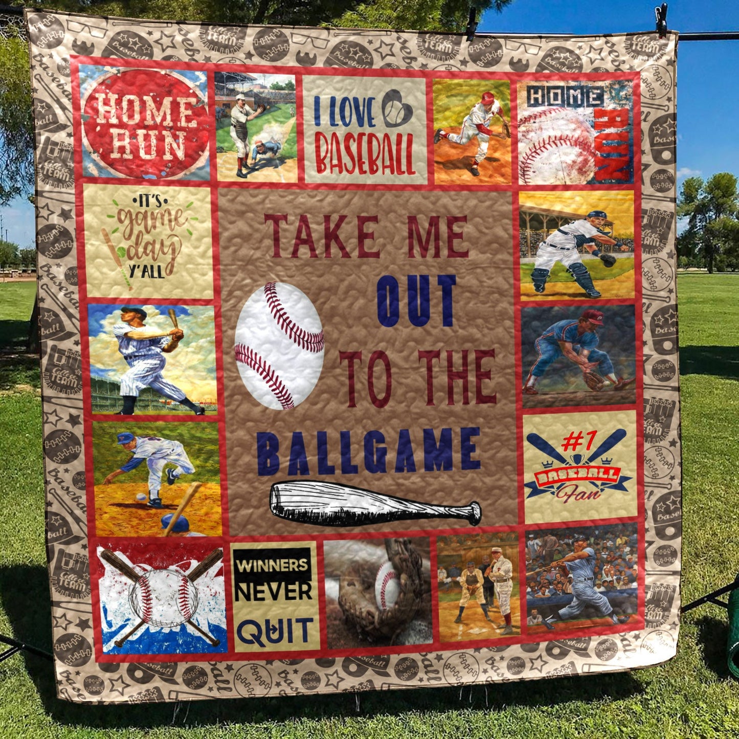 Baseball CLA05120179Q Quilt Blanket