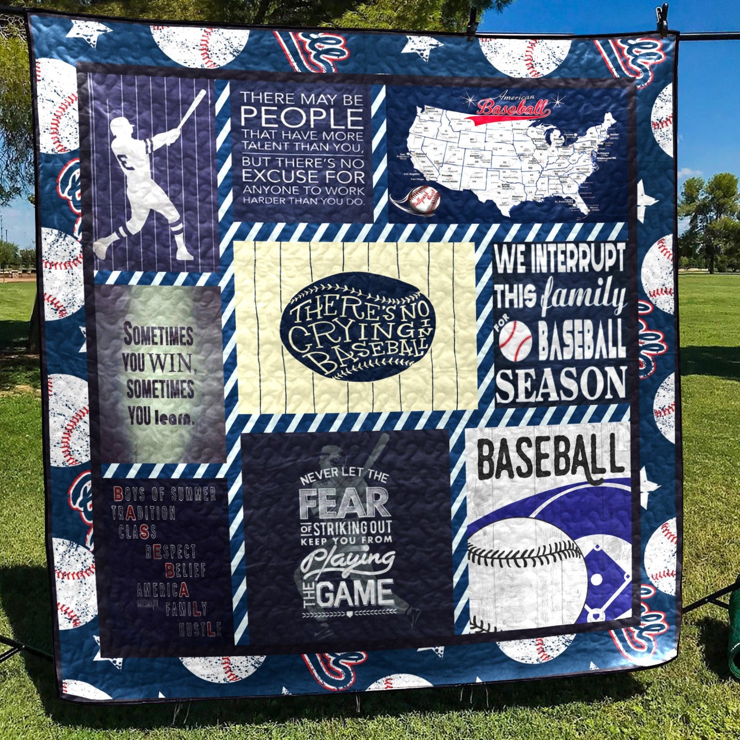 Baseball CLA1610044Q Quilt Blanket