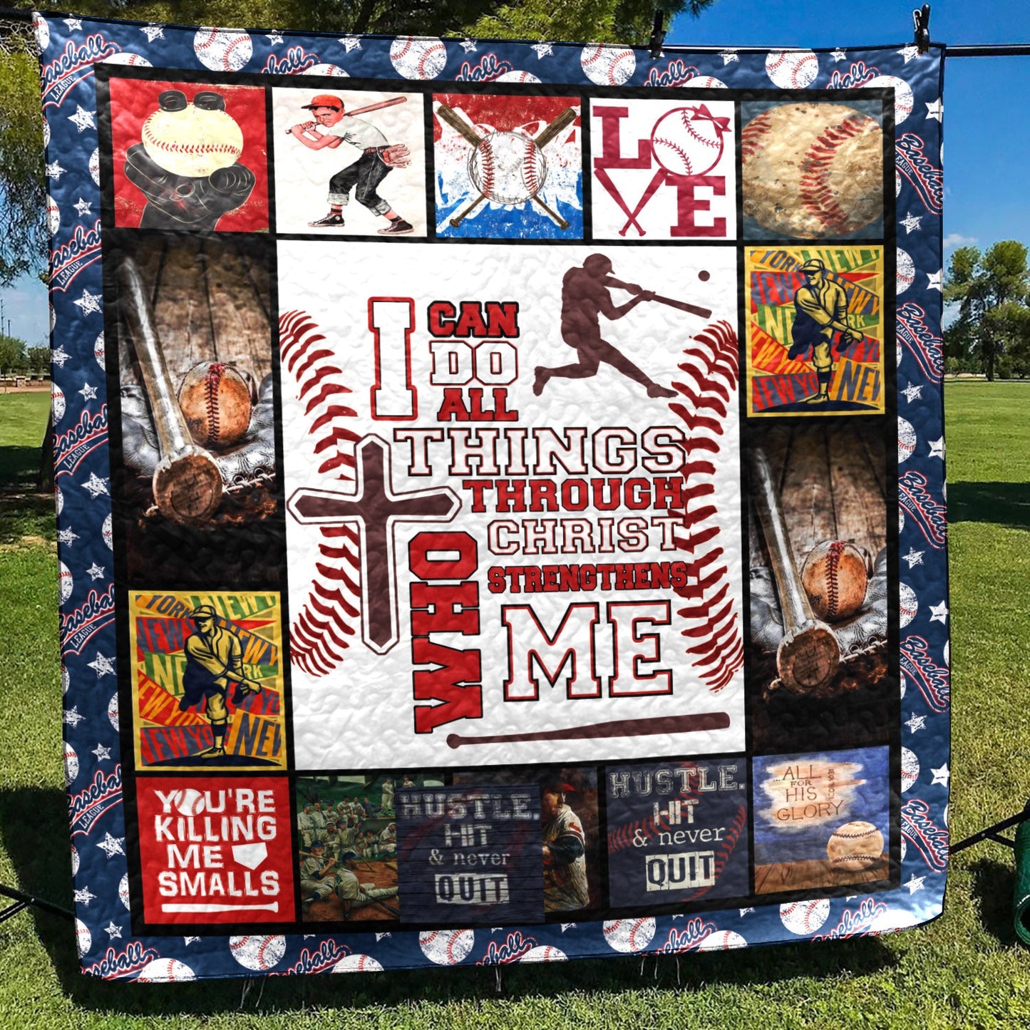 Baseball Christian CLT1111013H Quilt Blanket