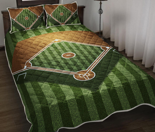 Baseball Field Quilt Bedding Set TL130904