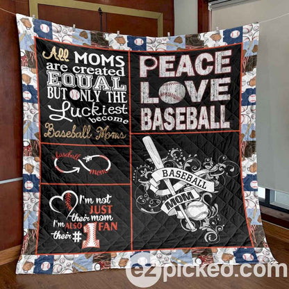 Baseball Mom CLD180675 Quilt Blanket