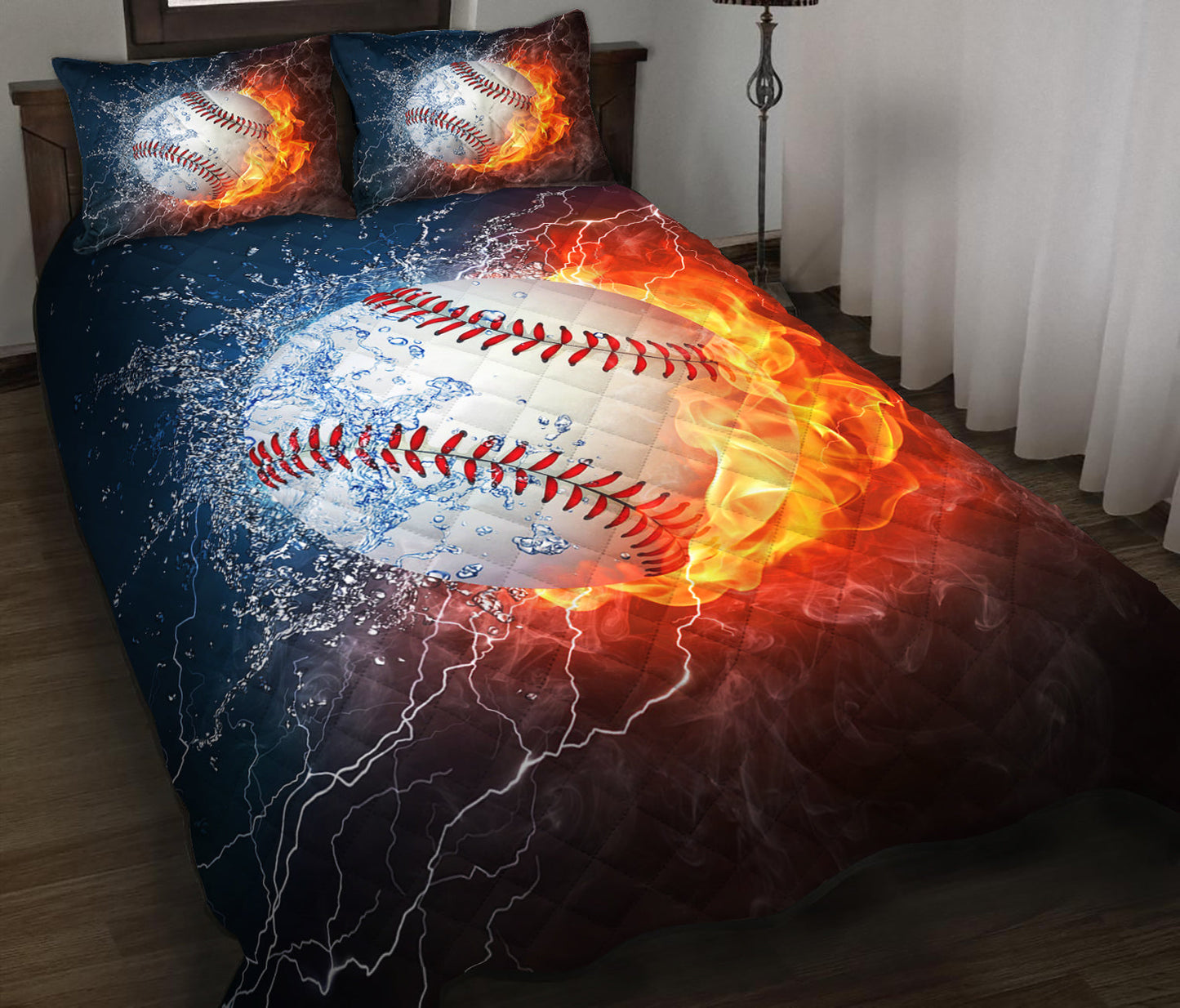 Baseball Quilt Bedding Set HM0909001