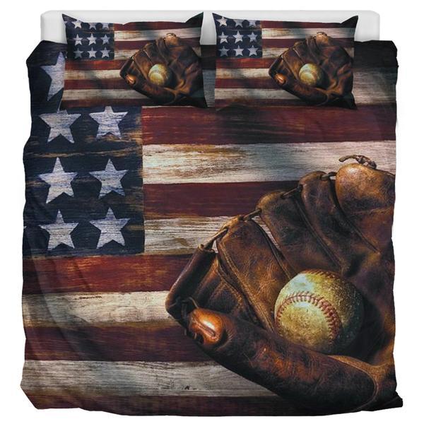 Baseball American Flag CL04110001MDB Bedding Sets