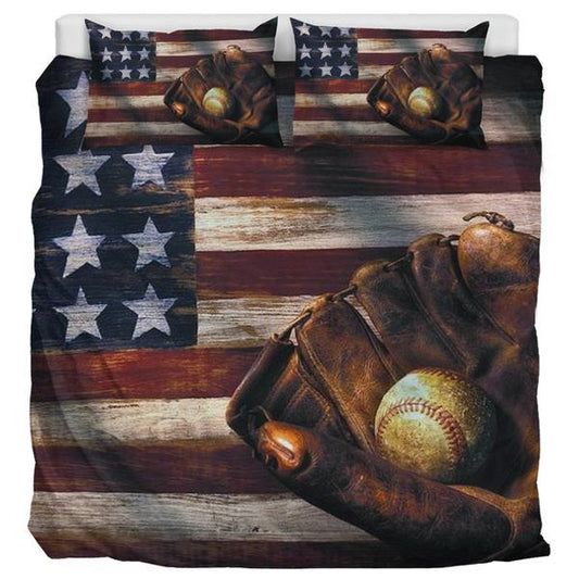 Baseball American Flag CL04110001MDB Bedding Sets
