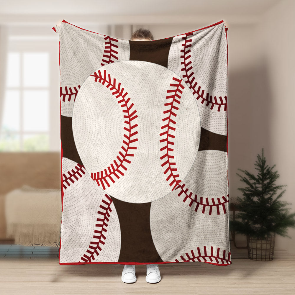 Baseball BT170802F Sherpa Fleece Blanket