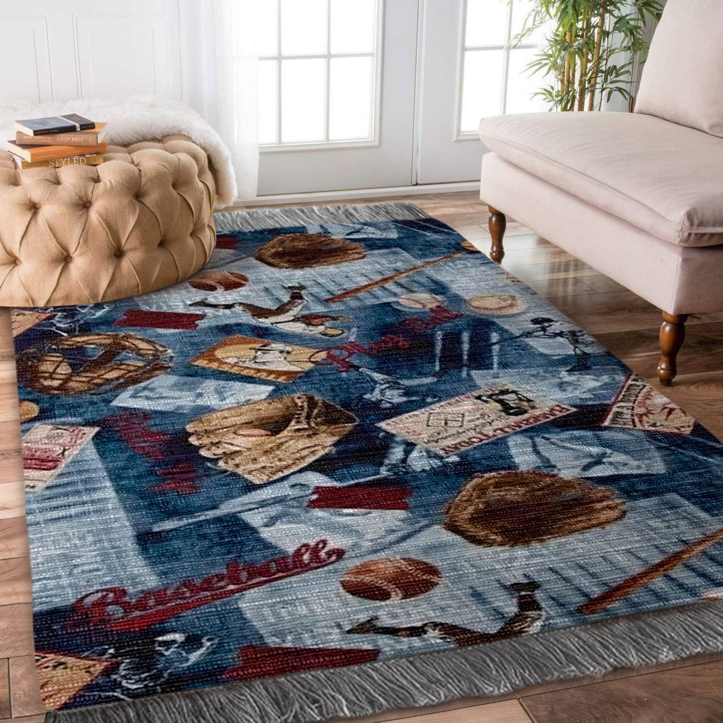 Baseball CL260806MDO Decorative Floor-cloth