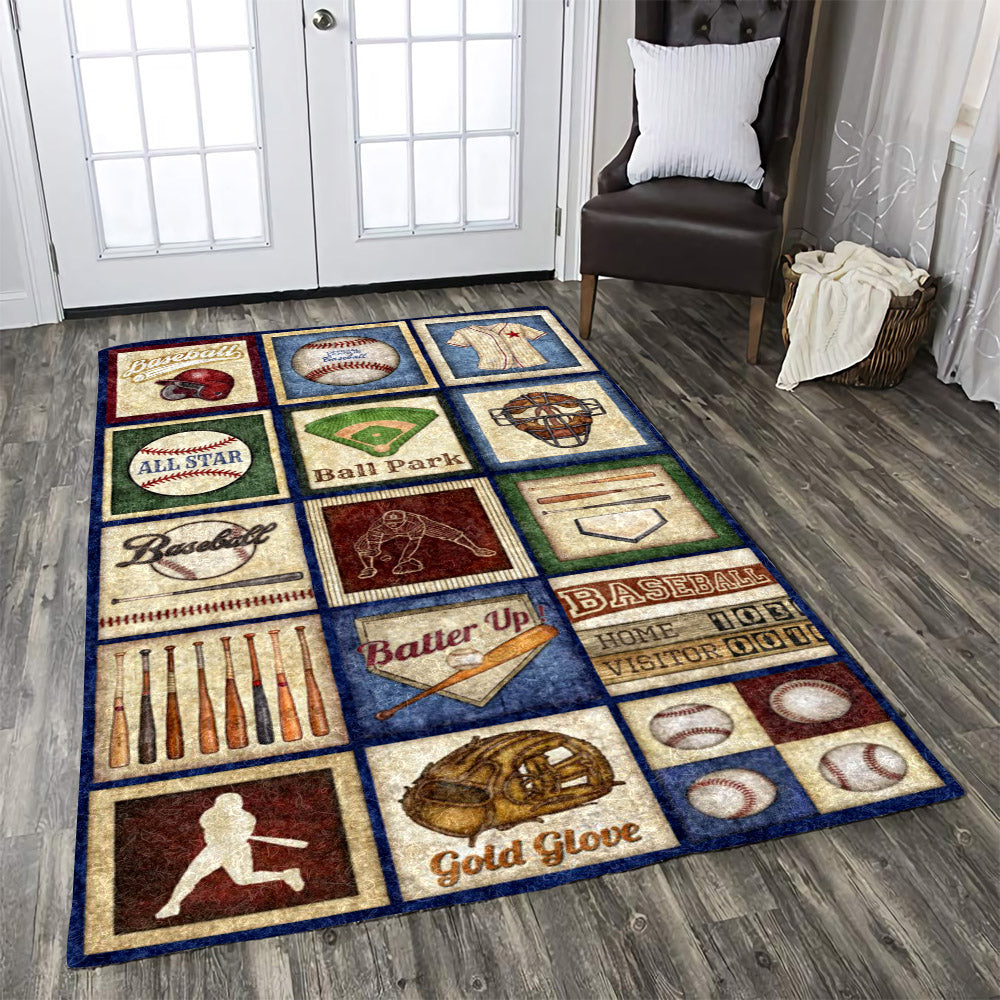Homebase Rug Baseball Baseball HM210816M Rug – Charming Favor