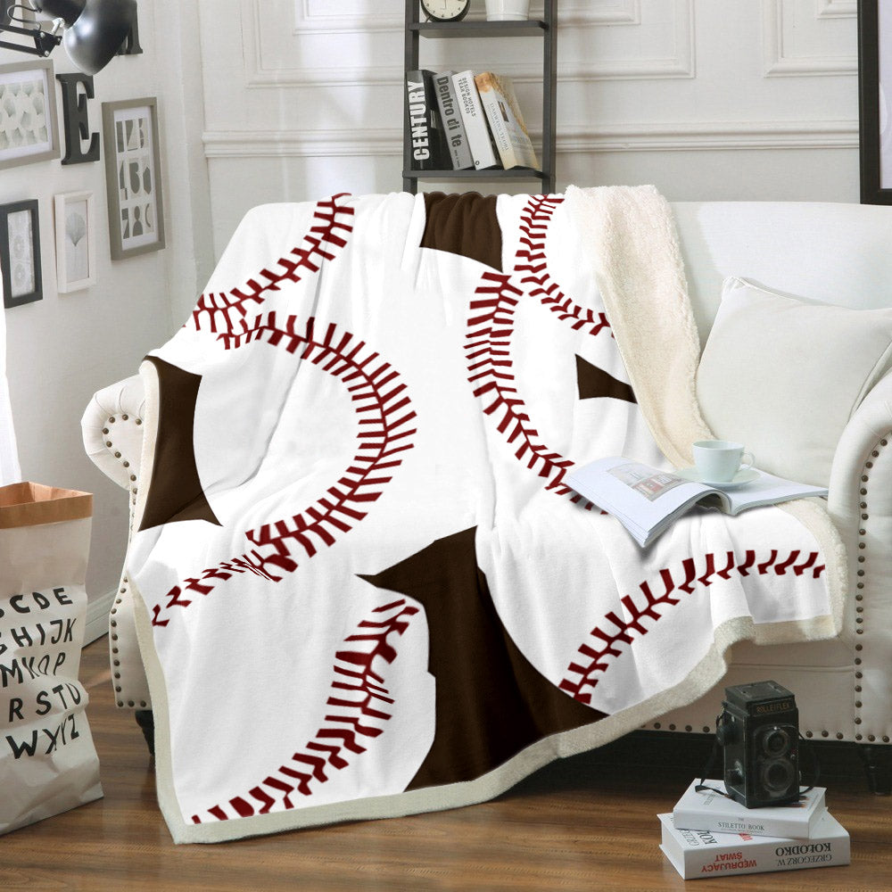 Baseball HM270806F Sherpa Fleece Blanket