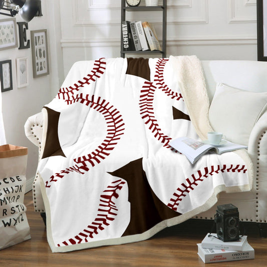 Baseball HM270806F Sherpa Fleece Blanket