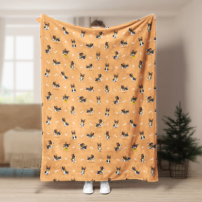 Basenji Pattern CLA15100241F Sherpa Fleece Blanket