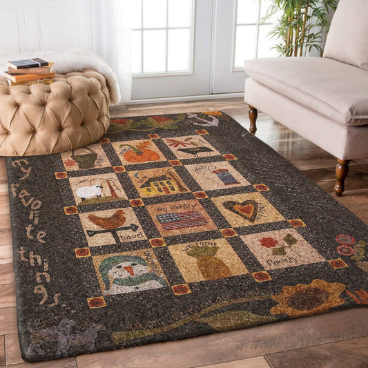 Basket Pumpkin Crow Wool Stitch Chicken Snowman Pineapple Flower DV1110006R Rug