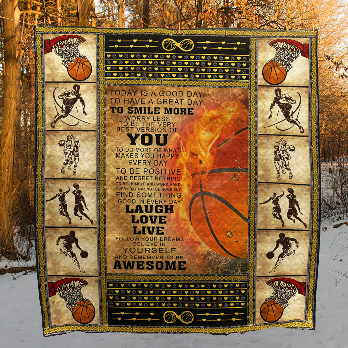 Basketball CL01110036MDQ Quilt Blanket