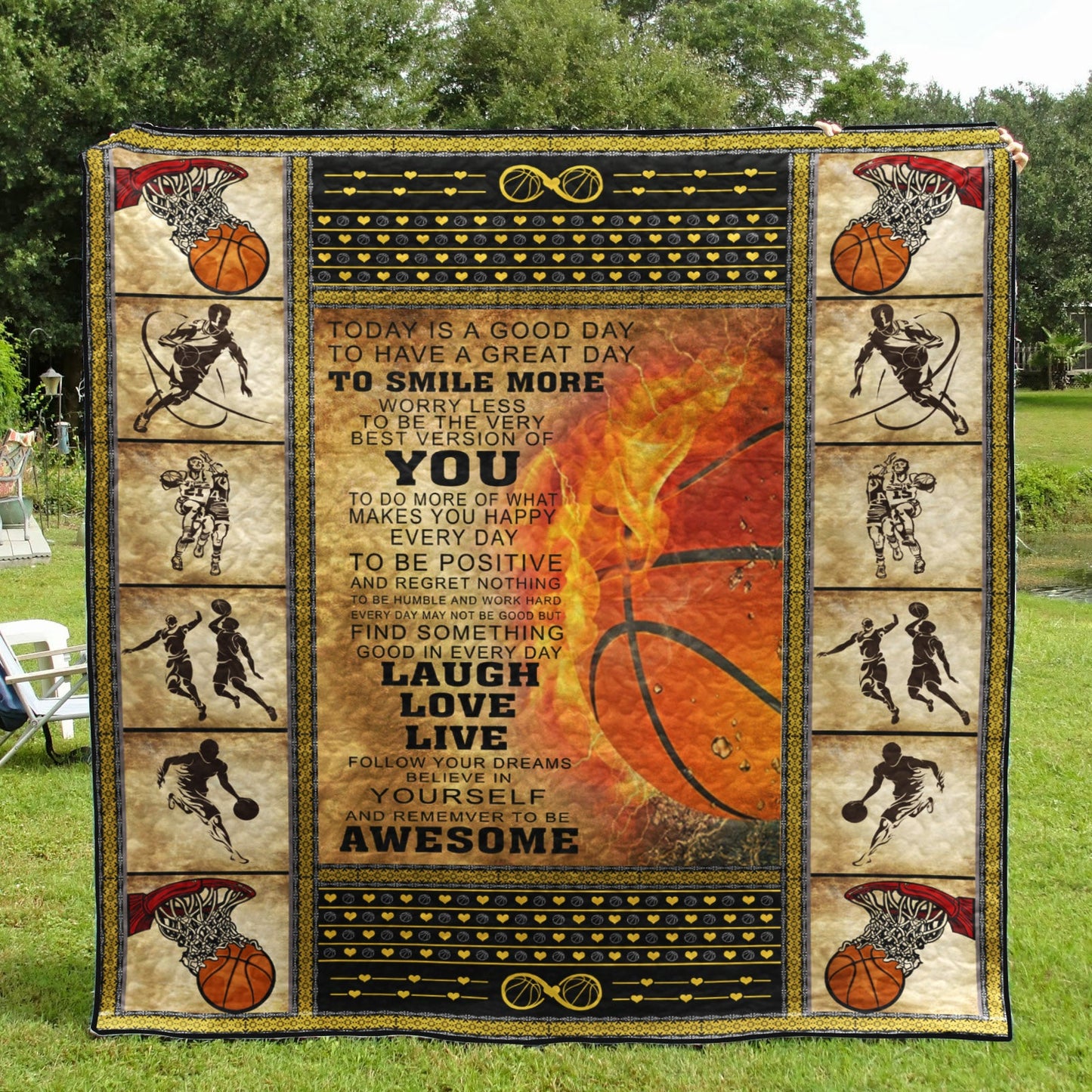 Basketball CL01110036MDQ Quilt Blanket