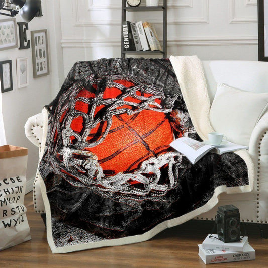 Basketball HM270810F Sherpa Fleece Blanket