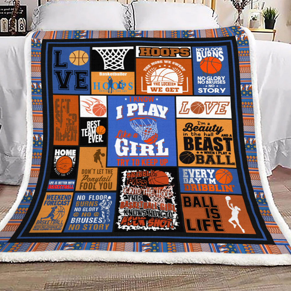 Basketball YH25101215F Sherpa Fleece Blanket