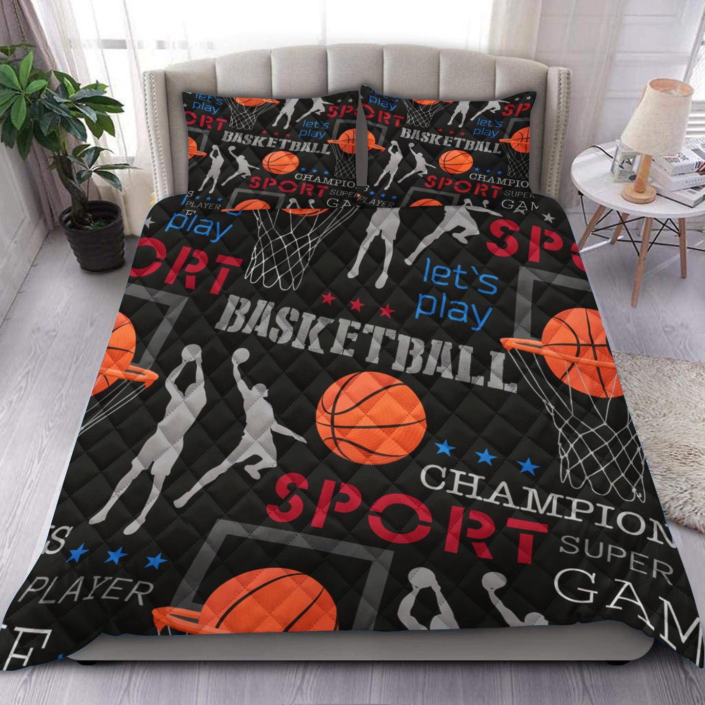 Basketball Quilt Bedding Set HM300901D