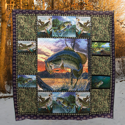 Bass Fishing CL15110010MDQ Quilt Blanket