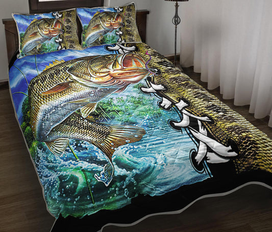 Bass Fishing Quilt Bedding Set TL180905