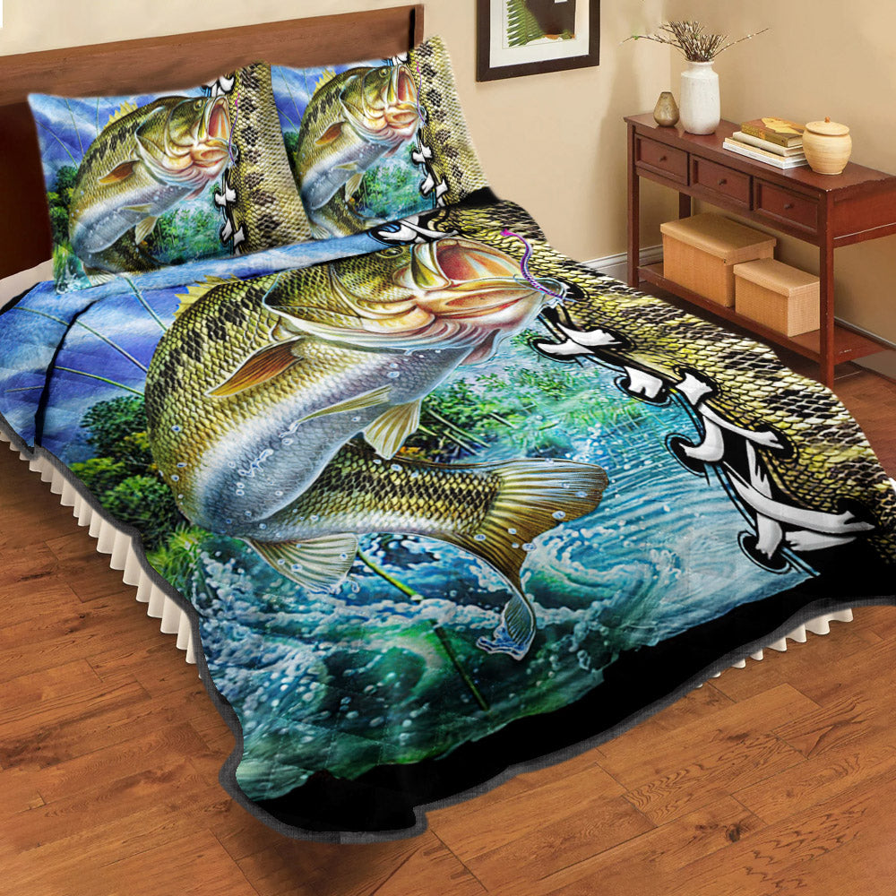 Bass Fishing Quilt Bedding Set TL180905