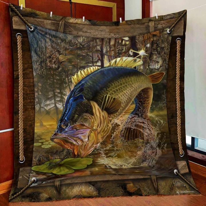 Bass Fishing Quilt Blanket TM261011