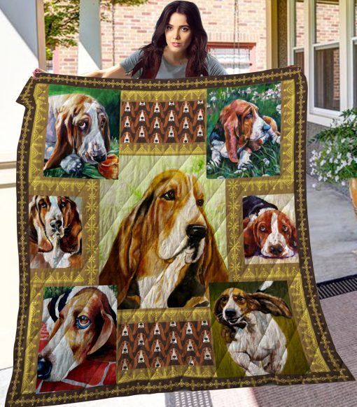 Basset Hound CL08110034MDQ Quilt Blanket