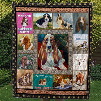 Basset Hound CL10100044MDQ Quilt Blanket