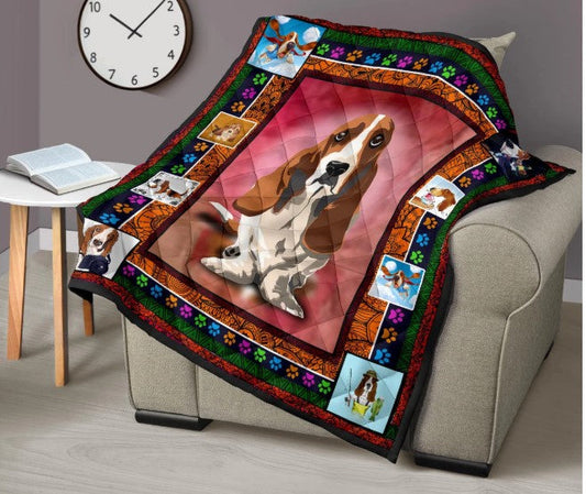 Basset Hound CLA2910024Q Quilt Blanket